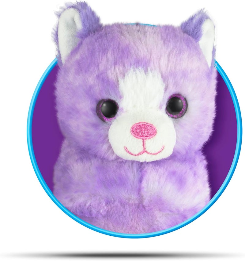 Cloudz Kids Super Soft N' Cuddly Animal Airplane Travel Neck Pillow! Keep Children Comfy and Supported with a Buddy While Traveling or just Resting at Home - Purple Cat - Image 2